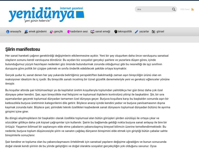 Şiirin manifestosu